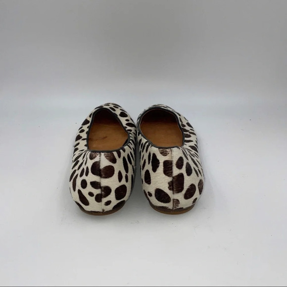 1937 Madewell calf ponyhair animal dot print ballet flats brown white - Picture 4 of 8